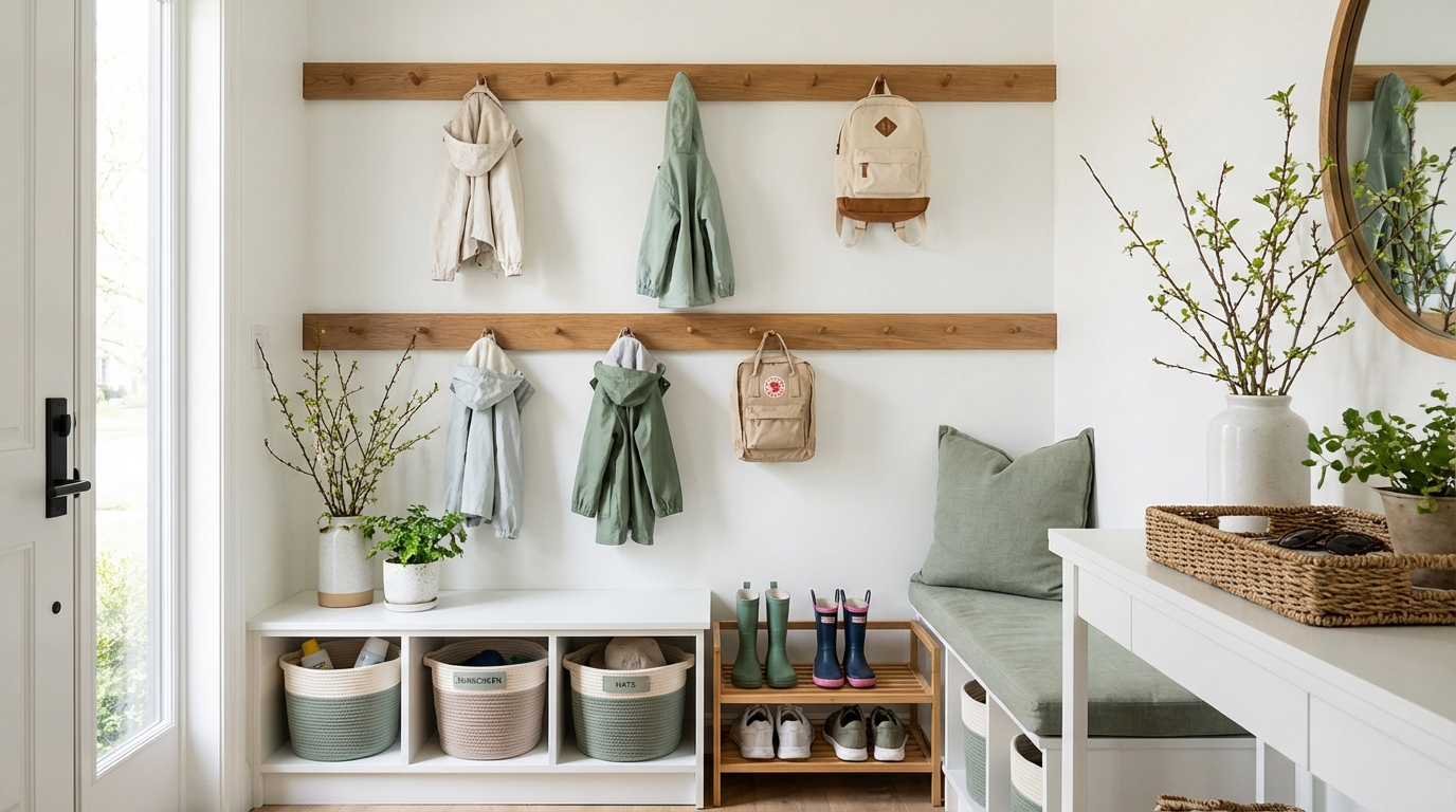 The Family Mudroom Reset: How to Organize Your Entryway for Spring and Summer