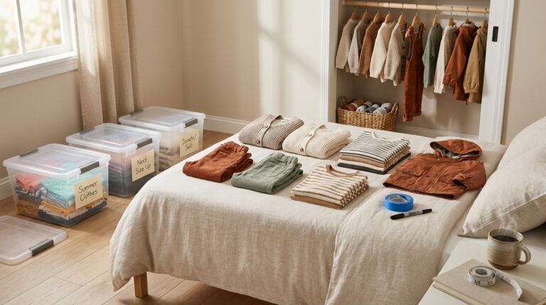 Fall Closet Organization: A Simple Swap System for Kids' Clothes