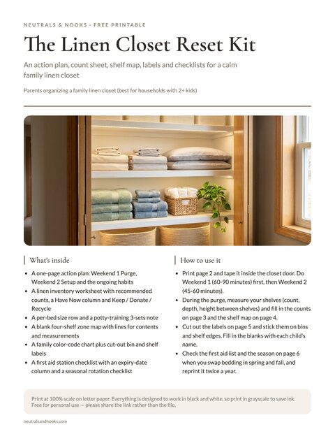 The Linen Closet Reset Kit preview