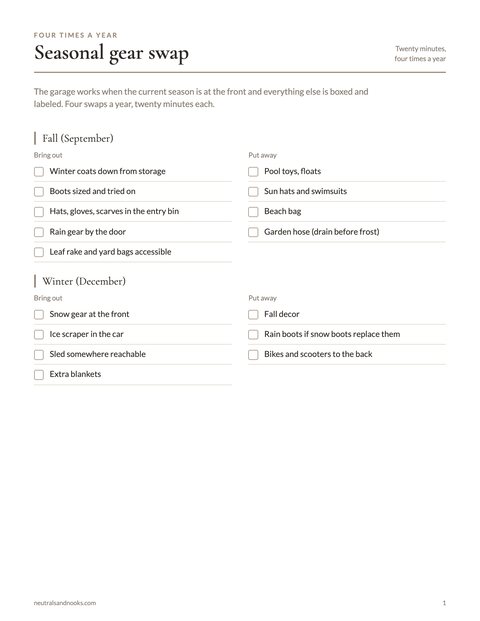 Seasonal Gear Swap Checklist preview