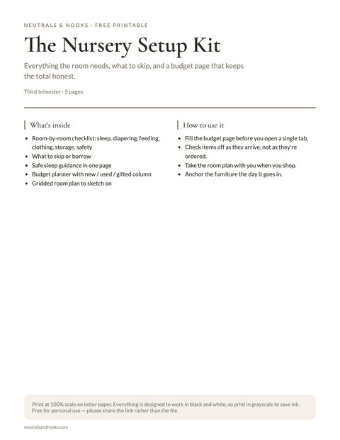 The Nursery Setup Kit preview