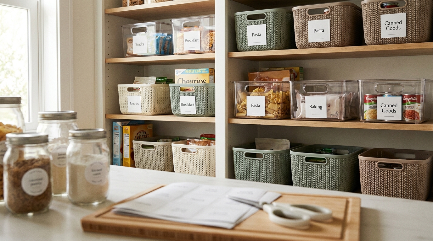 Pantry Label System for Busy Families (Printable Labels)