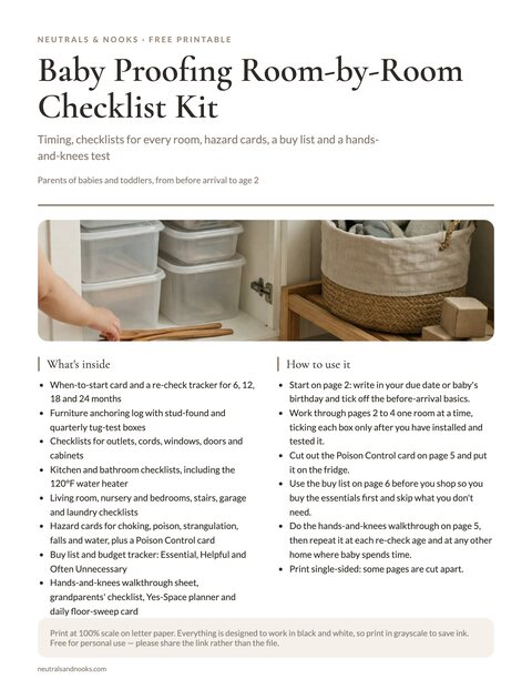 Baby Proofing Room-by-Room Checklist Kit preview