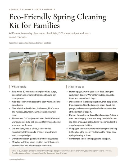 Eco-Friendly Spring Cleaning Kit for Families preview
