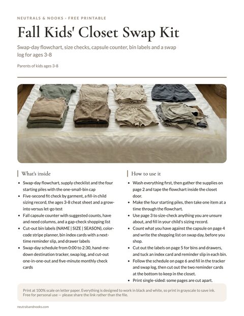 Fall Kids' Closet Swap Kit preview