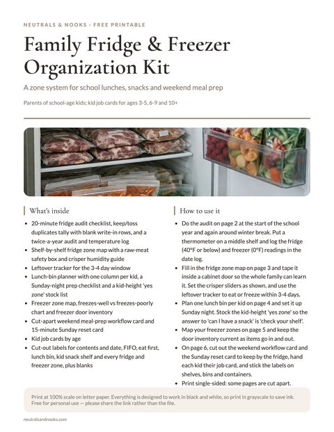 Family Fridge & Freezer Organization Kit preview