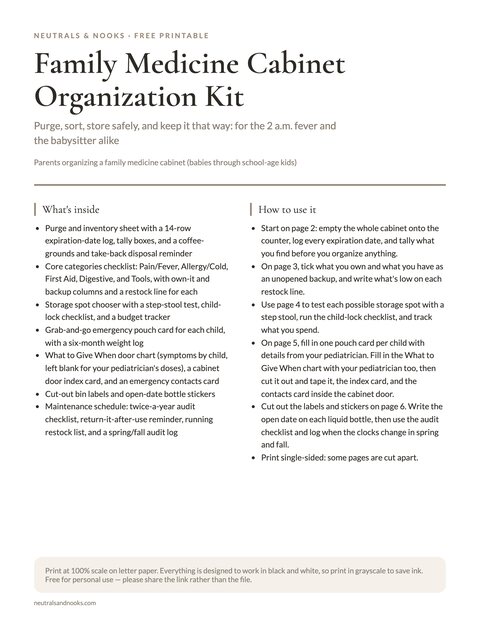 Family Medicine Cabinet Organization Kit preview