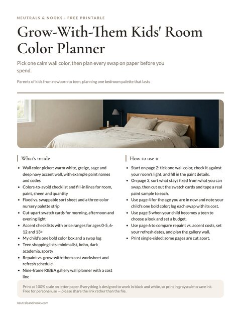 Grow-With-Them Kids' Room Color Planner preview