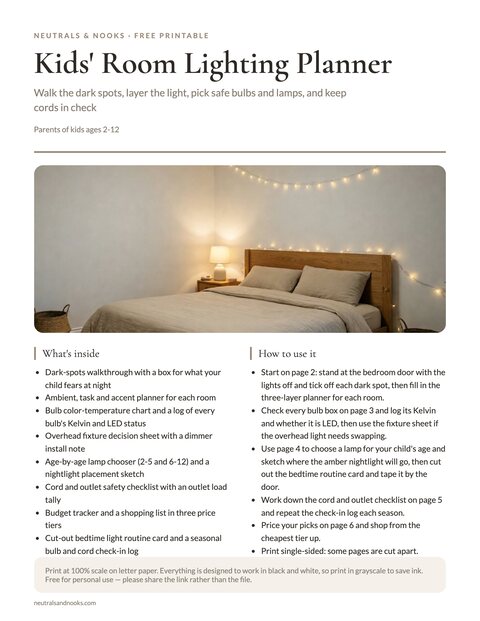 Kids' Room Lighting Planner preview
