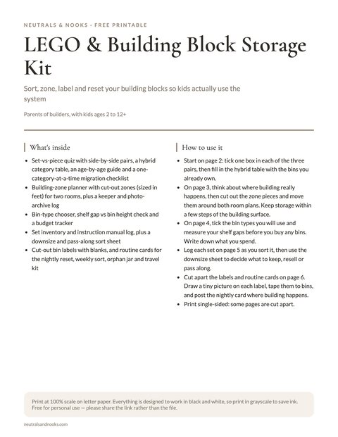LEGO & Building Block Storage Kit preview